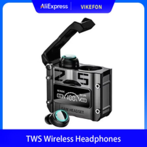 Auriculares inalámbricos M25 con reducción de ruido HQ de alta calidad TWS, intrauditivos tipo C con pantalla LED y recarga.