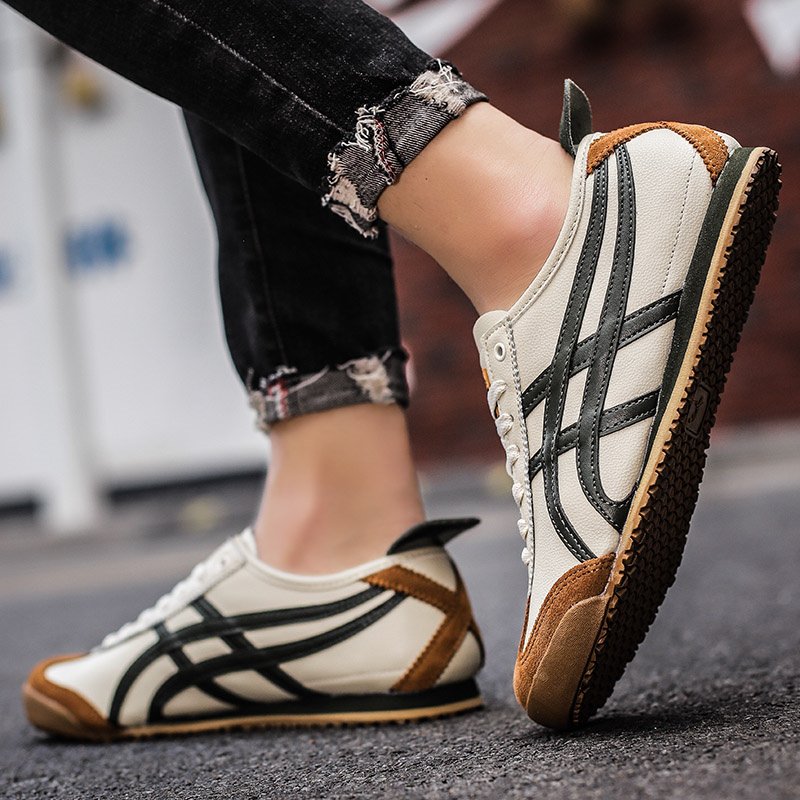 Zapatos de diseñador de lujo para hombre, zapatillas informales de cuero de marca de alta calidad, zapatillas deportivas ligeras retro para hombre y mujer. - Imagen 3