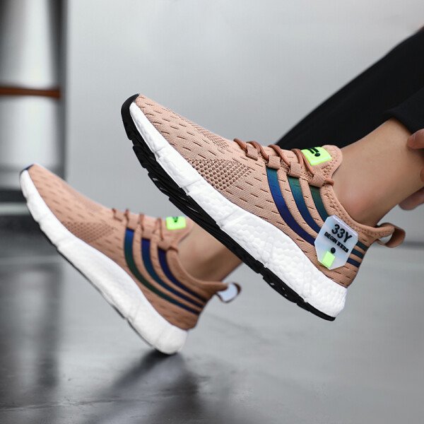 Zapatillas deportivas informales de verano para hombre, transpirables, ligeras, de malla, para correr al aire libre, deportivas, para caminar - Imagen 3