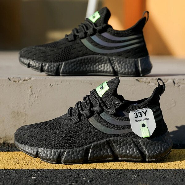 Zapatillas deportivas informales de verano para hombre, transpirables, ligeras, de malla, para correr al aire libre, deportivas, para caminar - Imagen 6