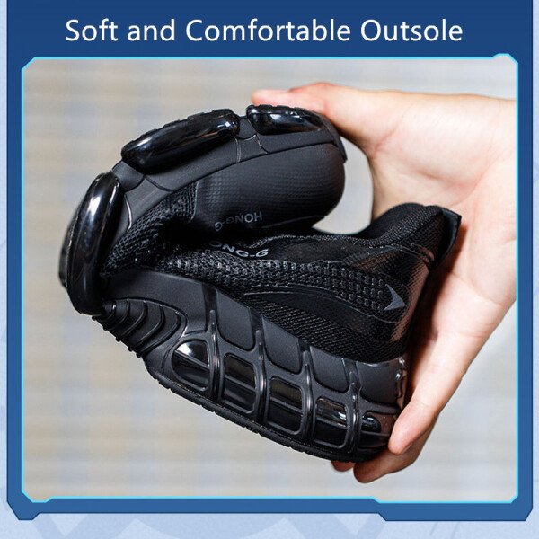 Zapatos de trabajo, zapatos de seguridad, zapatillas de trabajo antiperforación, zapatos de seguridad para hombres, zapatos de trabajo protectores con puntera de acero. - Imagen 6