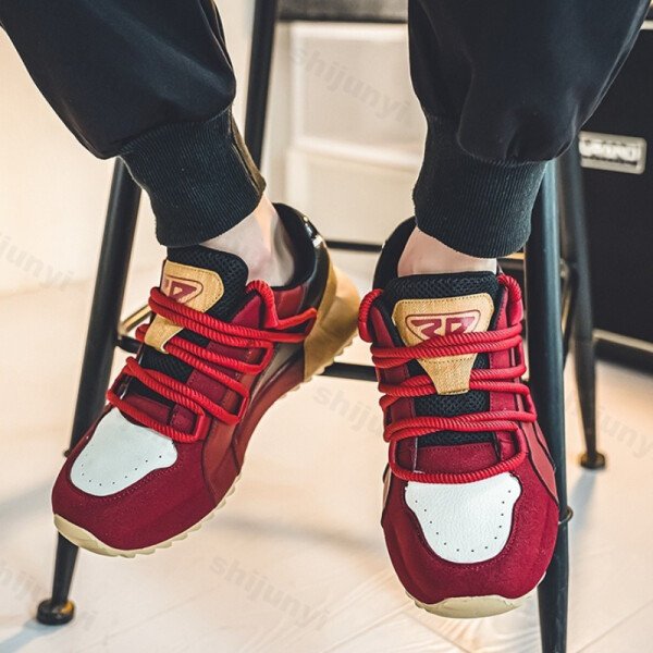 Zapatos de hombre de talla grande, otoño 2025, nuevos, para exteriores, de plataforma baja, informales, antideslizantes, resistentes al desgaste, cómodos, para correr. - Imagen 2