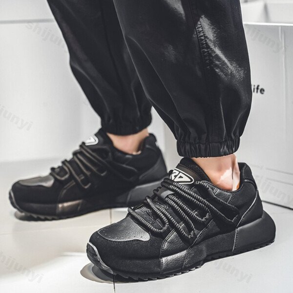 Zapatos de hombre de talla grande, otoño 2025, nuevos, para exteriores, de plataforma baja, informales, antideslizantes, resistentes al desgaste, cómodos, para correr. - Imagen 3