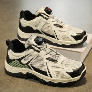 Zapatillas de deporte informales transpirables para hombre, zapatillas de verano de suela suave antideslizantes para correr al aire libre, zapatillas deportivas clásicas con cordones giratorios y ligeras