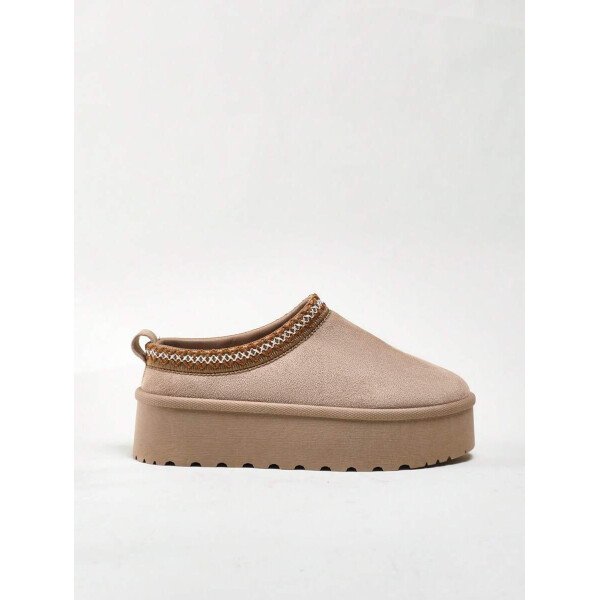 Solezae Botas de mujer de puntera redonda, botines y botitas cortas color beige, botas de moda para mujeres - Imagen 6