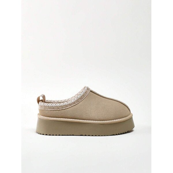 Solezae Botas de mujer de puntera redonda, botines y botitas cortas color beige, botas de moda para mujeres - Imagen 11