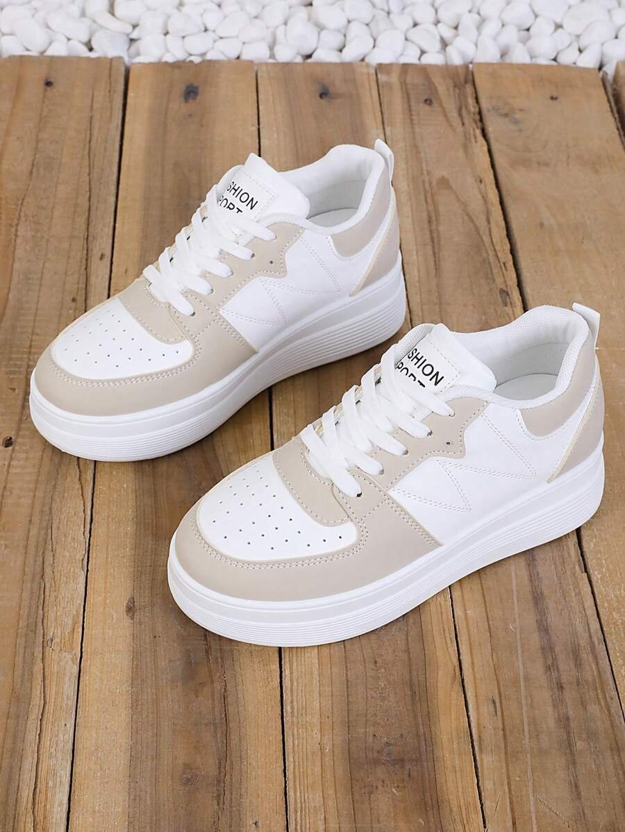 Zapatillas deportivas casuales de mujer para otoño/invierno con suela gruesa y tacón de cuña, ideales para actividades al aire libre, zapatillas para mujer - Imagen 10