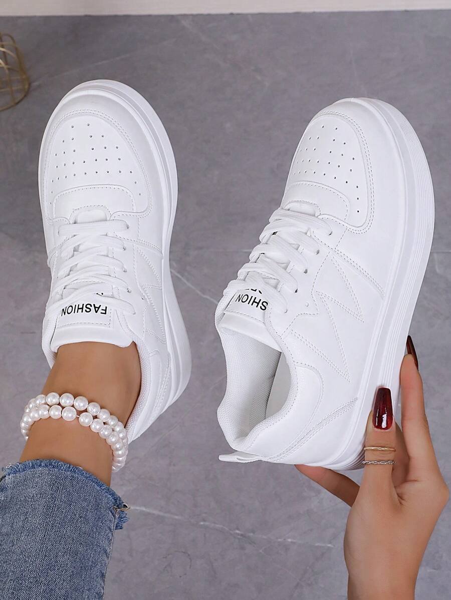 Zapatillas deportivas casuales de mujer para otoño/invierno con suela gruesa y tacón de cuña, ideales para actividades al aire libre, zapatillas para mujer - Imagen 13