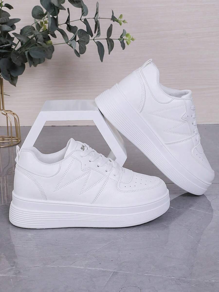 Zapatillas deportivas casuales de mujer para otoño/invierno con suela gruesa y tacón de cuña, ideales para actividades al aire libre, zapatillas para mujer - Imagen 16