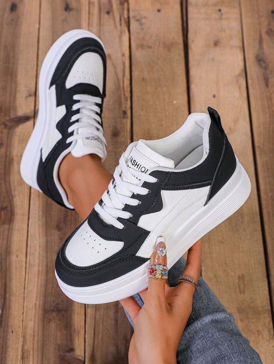 Zapatillas deportivas casuales de mujer para otoño/invierno con suela gruesa y tacón de cuña, ideales para actividades al aire libre, zapatillas para mujer - Imagen 31