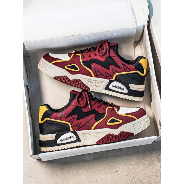 Nuevos zapatos casuales de verano transpirables vulcanizados para hombres, tenis con suela gruesa antideslizante de patrón de graffiti aleatorio de moda - Imagen 52