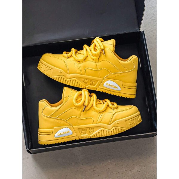 Nuevos zapatos casuales de verano transpirables vulcanizados para hombres, tenis con suela gruesa antideslizante de patrón de graffiti aleatorio de moda - Imagen 62