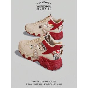 Nuevos zapatos deportivos informales para mujeres de talla grande, con plataforma y suela gruesa, livianos, cómodos, antideslizantes, de moda y versátiles