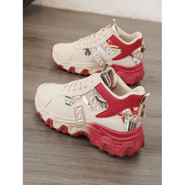 Nuevos zapatos deportivos informales para mujeres de talla grande, con plataforma y suela gruesa, livianos, cómodos, antideslizantes, de moda y versátiles - Imagen 3