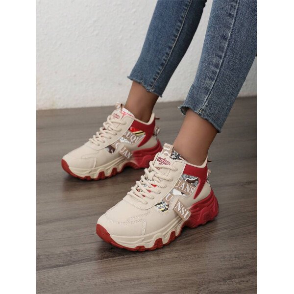 Nuevos zapatos deportivos informales para mujeres de talla grande, con plataforma y suela gruesa, livianos, cómodos, antideslizantes, de moda y versátiles - Imagen 7