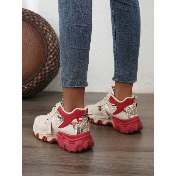 Nuevos zapatos deportivos informales para mujeres de talla grande, con plataforma y suela gruesa, livianos, cómodos, antideslizantes, de moda y versátiles - Imagen 9