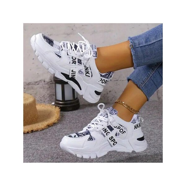 Zapatillas deportivas gruesas para mujer con moda casual, cómodas, ligeras y adecuadas para deportes al aire libre - Imagen 11