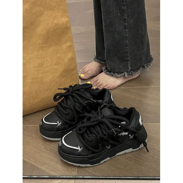 Nuevos zapatos deportivos de mujer para primavera y otoño, versátiles y con estilo callejero, zapatillas de moda simples y cómodas - Imagen 4