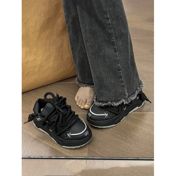 Nuevos zapatos deportivos de mujer para primavera y otoño, versátiles y con estilo callejero, zapatillas de moda simples y cómodas - Imagen 5