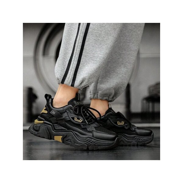 Zapatos deportivos casuales multifuncionales de suela gruesa para mujer, parte superior de malla transpirable y suela duradera de PU/caucho, zapatos deportivos casuales con cordones con decoración azul, muy adecuados para ropa casual, accesorios de calzado versátiles. - Imagen 8