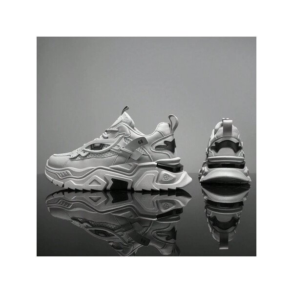 Zapatos deportivos casuales multifuncionales de suela gruesa para mujer, parte superior de malla transpirable y suela duradera de PU/caucho, zapatos deportivos casuales con cordones con decoración azul, muy adecuados para ropa casual, accesorios de calzado versátiles. - Imagen 16
