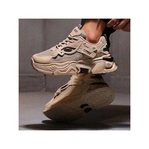Zapatos deportivos casuales multifuncionales de suela gruesa para mujer, parte superior de malla transpirable y suela duradera de PU/caucho, zapatos deportivos casuales con cordones con decoración azul, muy adecuados para ropa casual, accesorios de calzado versátiles. - Imagen 26