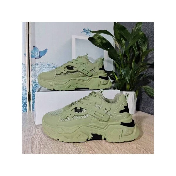 Zapatos deportivos casuales multifuncionales de suela gruesa para mujer, parte superior de malla transpirable y suela duradera de PU/caucho, zapatos deportivos casuales con cordones con decoración azul, muy adecuados para ropa casual, accesorios de calzado versátiles. - Imagen 27