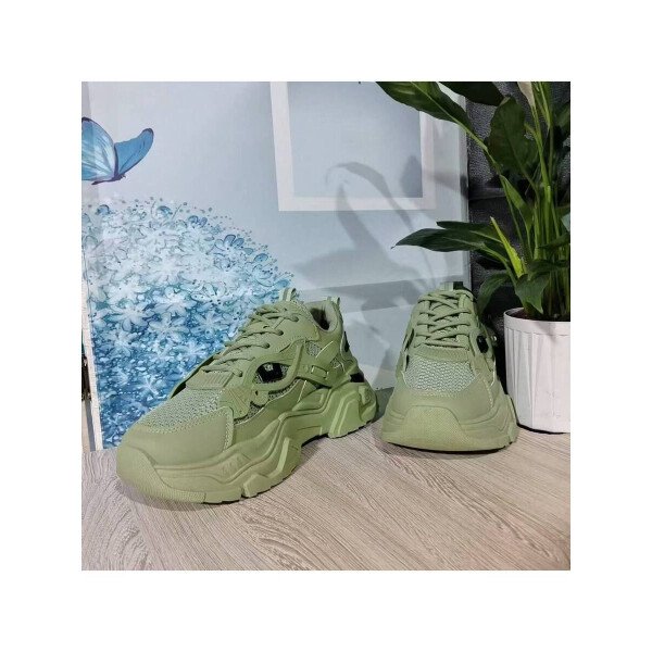 Zapatos deportivos casuales multifuncionales de suela gruesa para mujer, parte superior de malla transpirable y suela duradera de PU/caucho, zapatos deportivos casuales con cordones con decoración azul, muy adecuados para ropa casual, accesorios de calzado versátiles. - Imagen 31
