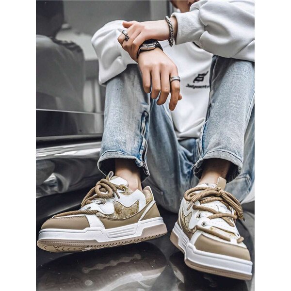 Zapatillas deportivas ligeras y transpirables de estilo casual con suela gruesa, versátiles para hombre - Imagen 17