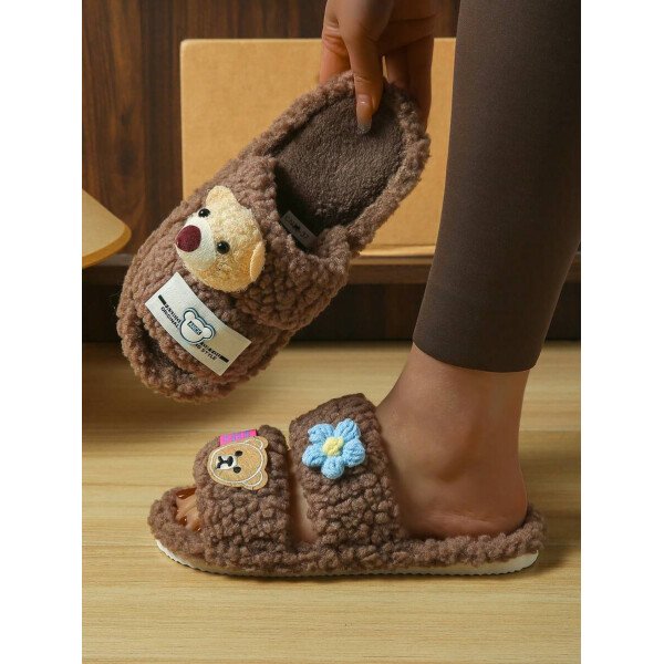 Zapatillas de casa de mujer de peluche, zapatillas de oso, zapatillas negras, zapatillas lindas, zapatillas , zapatillas de suela fina de EVA, zapatillas ligeras, zapatillas de suela suave, zapatillas mudas, zapatillas para suelos de madera, zapatillas de dormitorio, zapatillas de interior, zapatillas de hogar, zapatillas de patio, zapatillas de oficina, zapatillas de hotel, zapatillas de alfombra, zapatillas de dibujos animados, zapatillas esponjosas, zapatillas de mujer - Imagen 9