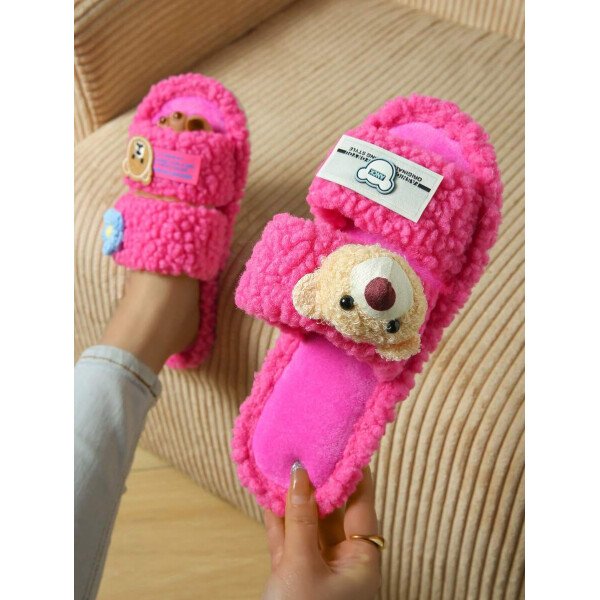 Zapatillas de casa de mujer de peluche, zapatillas de oso, zapatillas negras, zapatillas lindas, zapatillas , zapatillas de suela fina de EVA, zapatillas ligeras, zapatillas de suela suave, zapatillas mudas, zapatillas para suelos de madera, zapatillas de dormitorio, zapatillas de interior, zapatillas de hogar, zapatillas de patio, zapatillas de oficina, zapatillas de hotel, zapatillas de alfombra, zapatillas de dibujos animados, zapatillas esponjosas, zapatillas de mujer - Imagen 13