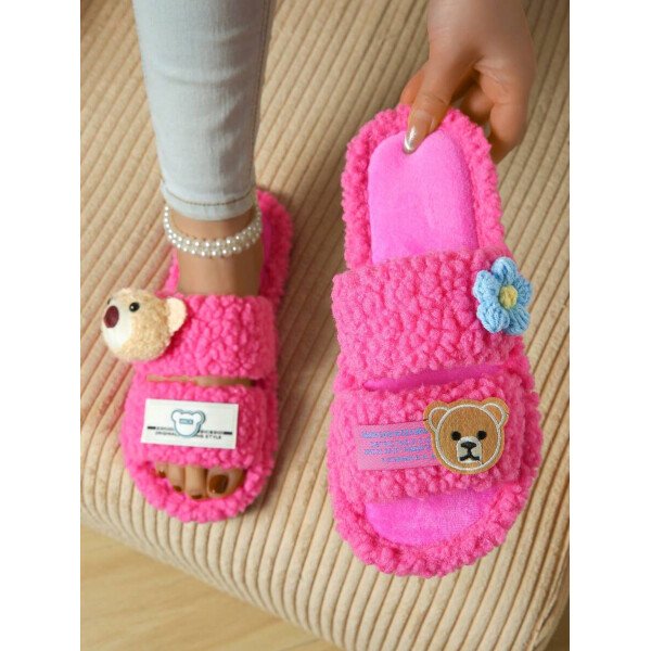 Zapatillas de casa de mujer de peluche, zapatillas de oso, zapatillas negras, zapatillas lindas, zapatillas , zapatillas de suela fina de EVA, zapatillas ligeras, zapatillas de suela suave, zapatillas mudas, zapatillas para suelos de madera, zapatillas de dormitorio, zapatillas de interior, zapatillas de hogar, zapatillas de patio, zapatillas de oficina, zapatillas de hotel, zapatillas de alfombra, zapatillas de dibujos animados, zapatillas esponjosas, zapatillas de mujer - Imagen 15