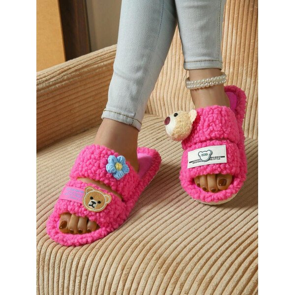 Zapatillas de casa de mujer de peluche, zapatillas de oso, zapatillas negras, zapatillas lindas, zapatillas , zapatillas de suela fina de EVA, zapatillas ligeras, zapatillas de suela suave, zapatillas mudas, zapatillas para suelos de madera, zapatillas de dormitorio, zapatillas de interior, zapatillas de hogar, zapatillas de patio, zapatillas de oficina, zapatillas de hotel, zapatillas de alfombra, zapatillas de dibujos animados, zapatillas esponjosas, zapatillas de mujer - Imagen 16