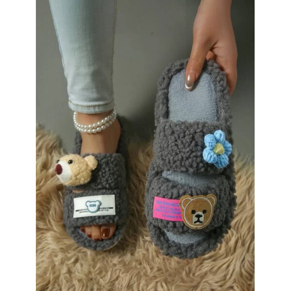 Zapatillas de casa de mujer de peluche, zapatillas de oso, zapatillas negras, zapatillas lindas, zapatillas , zapatillas de suela fina de EVA, zapatillas ligeras, zapatillas de suela suave, zapatillas mudas, zapatillas para suelos de madera, zapatillas de dormitorio, zapatillas de interior, zapatillas de hogar, zapatillas de patio, zapatillas de oficina, zapatillas de hotel, zapatillas de alfombra, zapatillas de dibujos animados, zapatillas esponjosas, zapatillas de mujer - Imagen 19