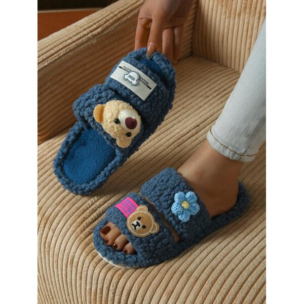 Zapatillas de casa de mujer de peluche, zapatillas de oso, zapatillas negras, zapatillas lindas, zapatillas , zapatillas de suela fina de EVA, zapatillas ligeras, zapatillas de suela suave, zapatillas mudas, zapatillas para suelos de madera, zapatillas de dormitorio, zapatillas de interior, zapatillas de hogar, zapatillas de patio, zapatillas de oficina, zapatillas de hotel, zapatillas de alfombra, zapatillas de dibujos animados, zapatillas esponjosas, zapatillas de mujer - Imagen 22