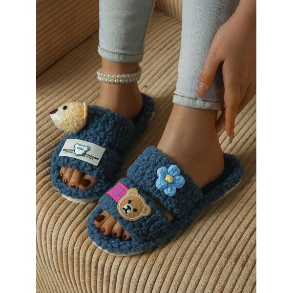Zapatillas de casa de mujer de peluche, zapatillas de oso, zapatillas negras, zapatillas lindas, zapatillas , zapatillas de suela fina de EVA, zapatillas ligeras, zapatillas de suela suave, zapatillas mudas, zapatillas para suelos de madera, zapatillas de dormitorio, zapatillas de interior, zapatillas de hogar, zapatillas de patio, zapatillas de oficina, zapatillas de hotel, zapatillas de alfombra, zapatillas de dibujos animados, zapatillas esponjosas, zapatillas de mujer - Imagen 23