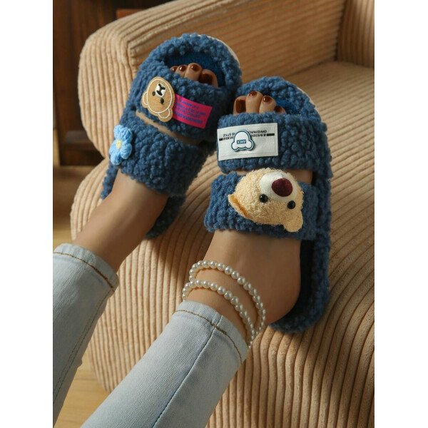 Zapatillas de casa de mujer de peluche, zapatillas de oso, zapatillas negras, zapatillas lindas, zapatillas , zapatillas de suela fina de EVA, zapatillas ligeras, zapatillas de suela suave, zapatillas mudas, zapatillas para suelos de madera, zapatillas de dormitorio, zapatillas de interior, zapatillas de hogar, zapatillas de patio, zapatillas de oficina, zapatillas de hotel, zapatillas de alfombra, zapatillas de dibujos animados, zapatillas esponjosas, zapatillas de mujer - Imagen 26