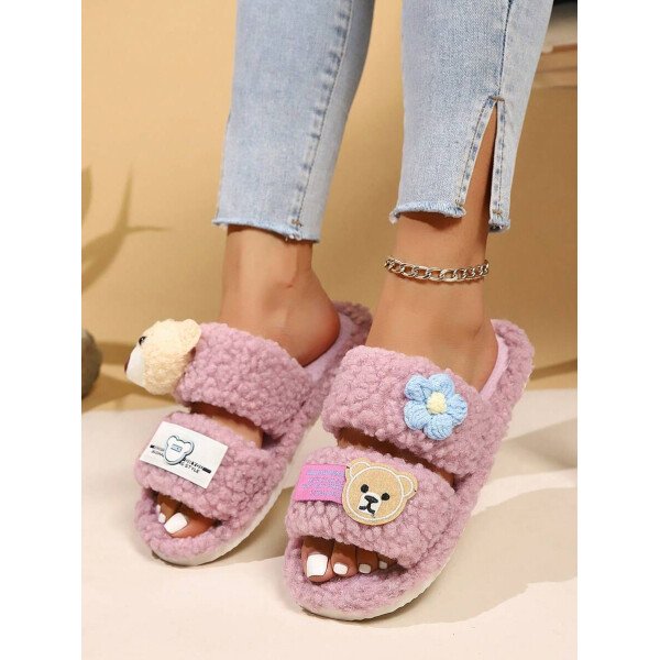 Zapatillas de casa de mujer de peluche, zapatillas de oso, zapatillas negras, zapatillas lindas, zapatillas , zapatillas de suela fina de EVA, zapatillas ligeras, zapatillas de suela suave, zapatillas mudas, zapatillas para suelos de madera, zapatillas de dormitorio, zapatillas de interior, zapatillas de hogar, zapatillas de patio, zapatillas de oficina, zapatillas de hotel, zapatillas de alfombra, zapatillas de dibujos animados, zapatillas esponjosas, zapatillas de mujer - Imagen 28