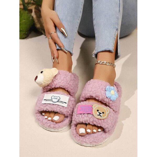 Zapatillas de casa de mujer de peluche, zapatillas de oso, zapatillas negras, zapatillas lindas, zapatillas , zapatillas de suela fina de EVA, zapatillas ligeras, zapatillas de suela suave, zapatillas mudas, zapatillas para suelos de madera, zapatillas de dormitorio, zapatillas de interior, zapatillas de hogar, zapatillas de patio, zapatillas de oficina, zapatillas de hotel, zapatillas de alfombra, zapatillas de dibujos animados, zapatillas esponjosas, zapatillas de mujer - Imagen 29