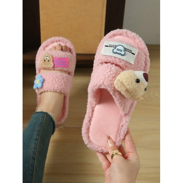 Zapatillas de casa de mujer de peluche, zapatillas de oso, zapatillas negras, zapatillas lindas, zapatillas , zapatillas de suela fina de EVA, zapatillas ligeras, zapatillas de suela suave, zapatillas mudas, zapatillas para suelos de madera, zapatillas de dormitorio, zapatillas de interior, zapatillas de hogar, zapatillas de patio, zapatillas de oficina, zapatillas de hotel, zapatillas de alfombra, zapatillas de dibujos animados, zapatillas esponjosas, zapatillas de mujer - Imagen 34