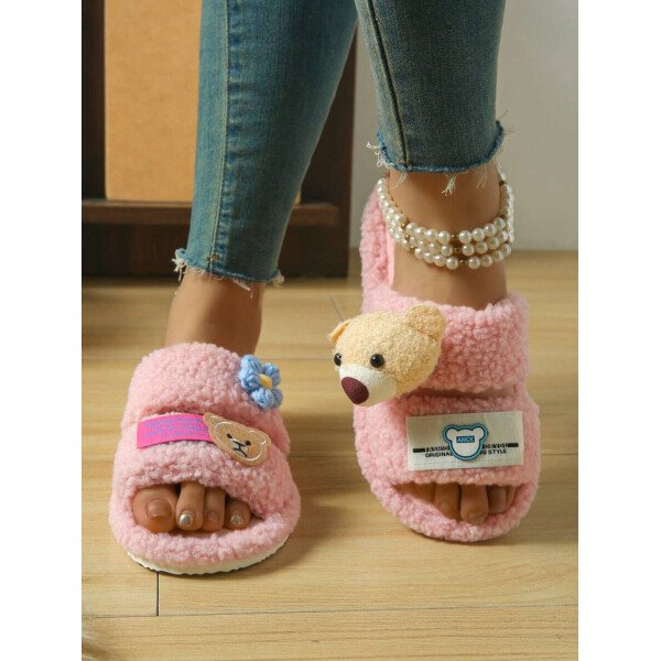 Zapatillas de casa de mujer de peluche, zapatillas de oso, zapatillas negras, zapatillas lindas, zapatillas , zapatillas de suela fina de EVA, zapatillas ligeras, zapatillas de suela suave, zapatillas mudas, zapatillas para suelos de madera, zapatillas de dormitorio, zapatillas de interior, zapatillas de hogar, zapatillas de patio, zapatillas de oficina, zapatillas de hotel, zapatillas de alfombra, zapatillas de dibujos animados, zapatillas esponjosas, zapatillas de mujer - Imagen 35
