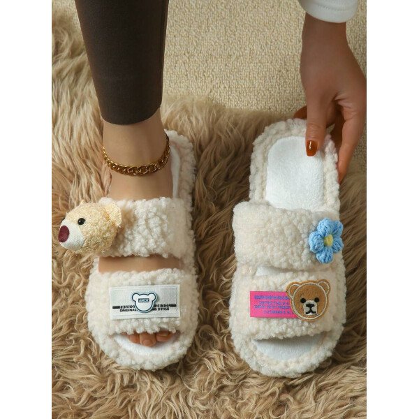 Zapatillas de casa de mujer de peluche, zapatillas de oso, zapatillas negras, zapatillas lindas, zapatillas , zapatillas de suela fina de EVA, zapatillas ligeras, zapatillas de suela suave, zapatillas mudas, zapatillas para suelos de madera, zapatillas de dormitorio, zapatillas de interior, zapatillas de hogar, zapatillas de patio, zapatillas de oficina, zapatillas de hotel, zapatillas de alfombra, zapatillas de dibujos animados, zapatillas esponjosas, zapatillas de mujer - Imagen 43