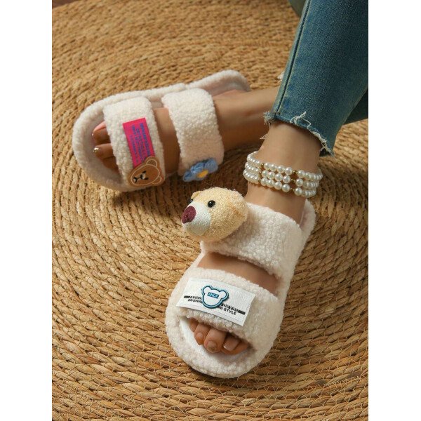 Zapatillas de casa de mujer de peluche, zapatillas de oso, zapatillas negras, zapatillas lindas, zapatillas , zapatillas de suela fina de EVA, zapatillas ligeras, zapatillas de suela suave, zapatillas mudas, zapatillas para suelos de madera, zapatillas de dormitorio, zapatillas de interior, zapatillas de hogar, zapatillas de patio, zapatillas de oficina, zapatillas de hotel, zapatillas de alfombra, zapatillas de dibujos animados, zapatillas esponjosas, zapatillas de mujer - Imagen 46