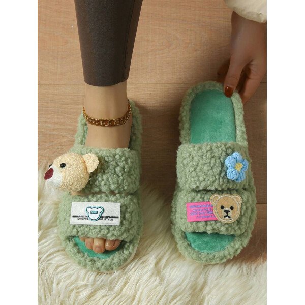 Zapatillas de casa de mujer de peluche, zapatillas de oso, zapatillas negras, zapatillas lindas, zapatillas , zapatillas de suela fina de EVA, zapatillas ligeras, zapatillas de suela suave, zapatillas mudas, zapatillas para suelos de madera, zapatillas de dormitorio, zapatillas de interior, zapatillas de hogar, zapatillas de patio, zapatillas de oficina, zapatillas de hotel, zapatillas de alfombra, zapatillas de dibujos animados, zapatillas esponjosas, zapatillas de mujer - Imagen 57