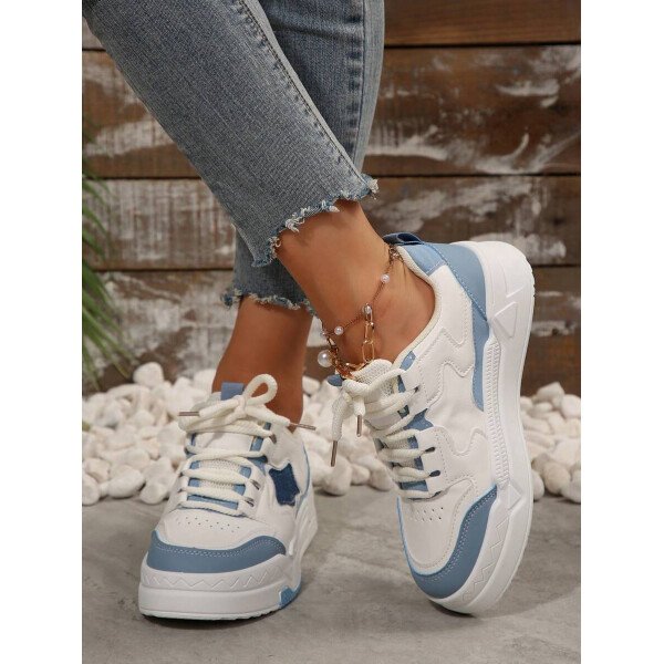 Nuevos zapatos de skate para estudiantes mujer primavera 2025 en blanco y negro, zapatillas de moda versátiles y respirables, zapatos casuales estilo Ins - Imagen 9