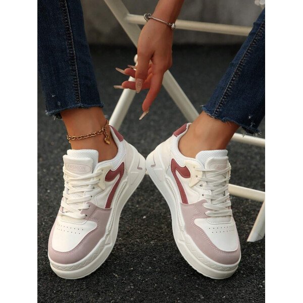 Nuevos zapatos de skate para estudiantes mujer primavera 2025 en blanco y negro, zapatillas de moda versátiles y respirables, zapatos casuales estilo Ins - Imagen 22