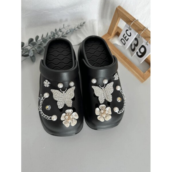 Sandalias con plataforma casuales y lindas para mujer, zapatos versátiles y cómodos de slip-on para usar dentro y fuera de la casa de manera elegante - Imagen 2