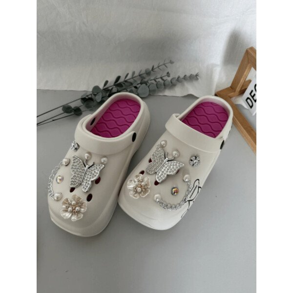 Sandalias con plataforma casuales y lindas para mujer, zapatos versátiles y cómodos de slip-on para usar dentro y fuera de la casa de manera elegante - Imagen 13