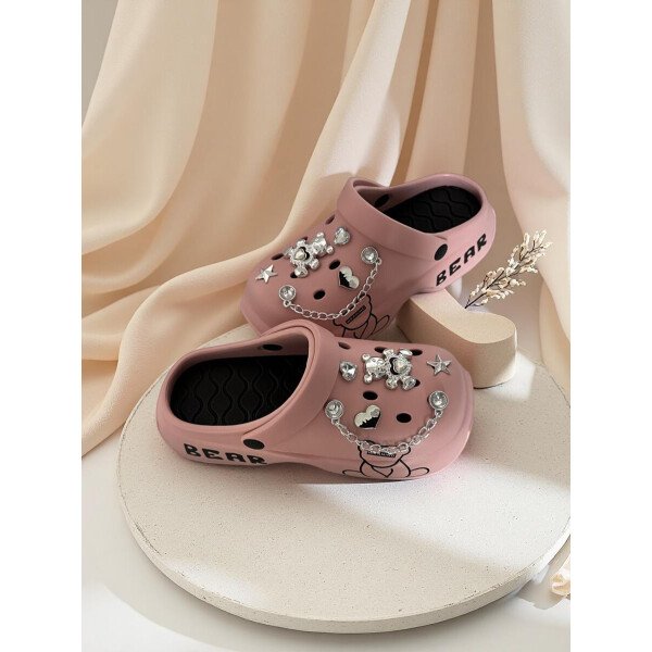 Sandalias con plataforma casuales y lindas para mujer, zapatos versátiles y cómodos de slip-on para usar dentro y fuera de la casa de manera elegante - Imagen 32