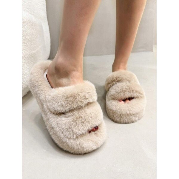 Nuevas zapatillas de mujer de invierno con suela gruesa y tacón alto esponjoso, zapatillas de estilo hada de otoño para uso en exteriores con plataforma elevadora pequeña, zapatillas de oficina para interiores, tallas 34-42 - Imagen 27